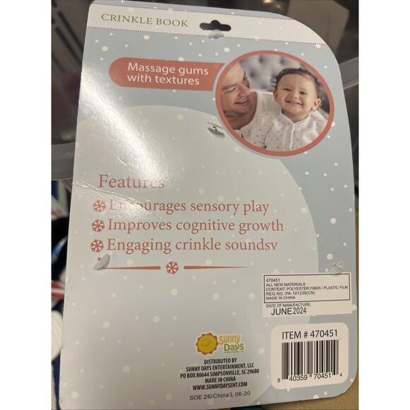 Sunny Days Christmas Tree Crinkle Book Plush Activity & Teether Baby Toy - Picture 5 of 5